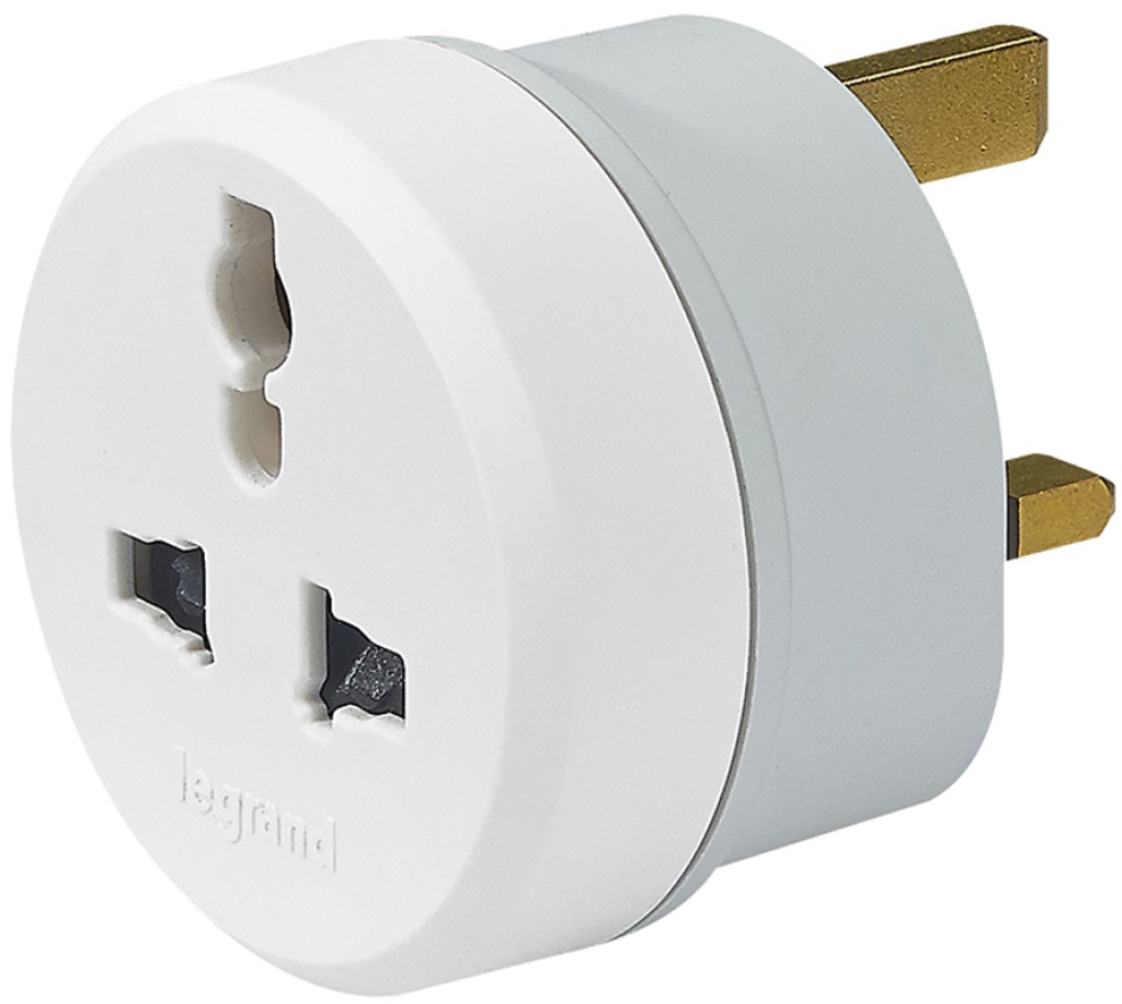 Адаптер за контакт Legrand 50387 MULTI стандарт/UK 16A бял